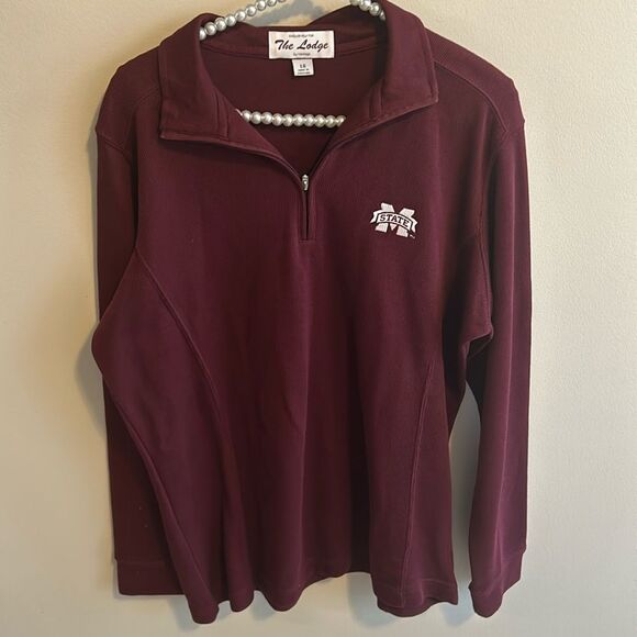 Mississippi State Bulldogs Embroidered Lightweight 1/4 Zip. Size Large - Picture 1 of 5